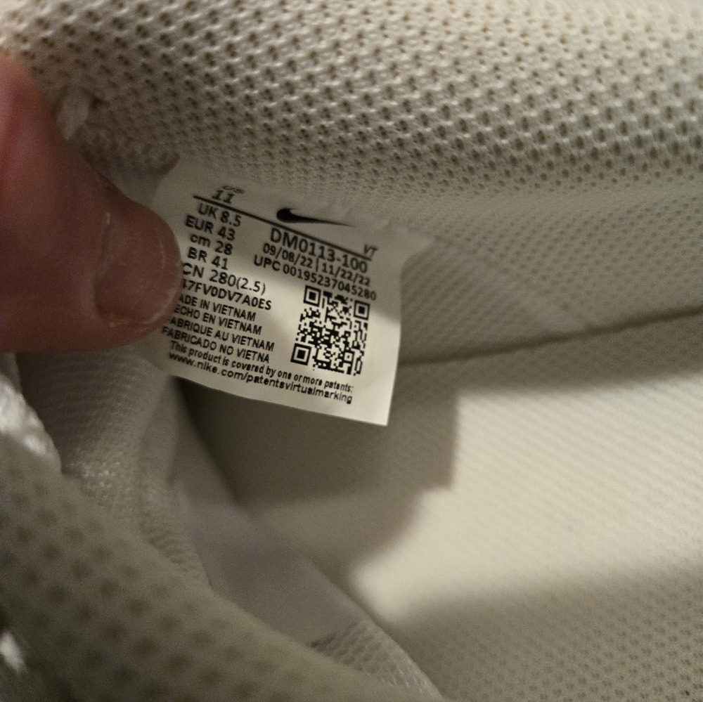 Nike Alta LTR Triple White DM0113-100 Women's Size 11 New In Box - Picture 10 of 11